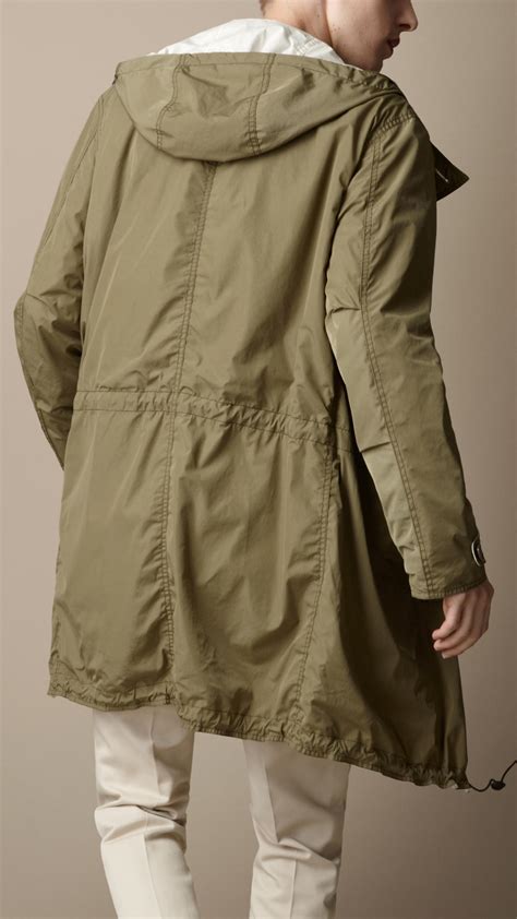 burberry brit parka men|long overcoat men's burberry.